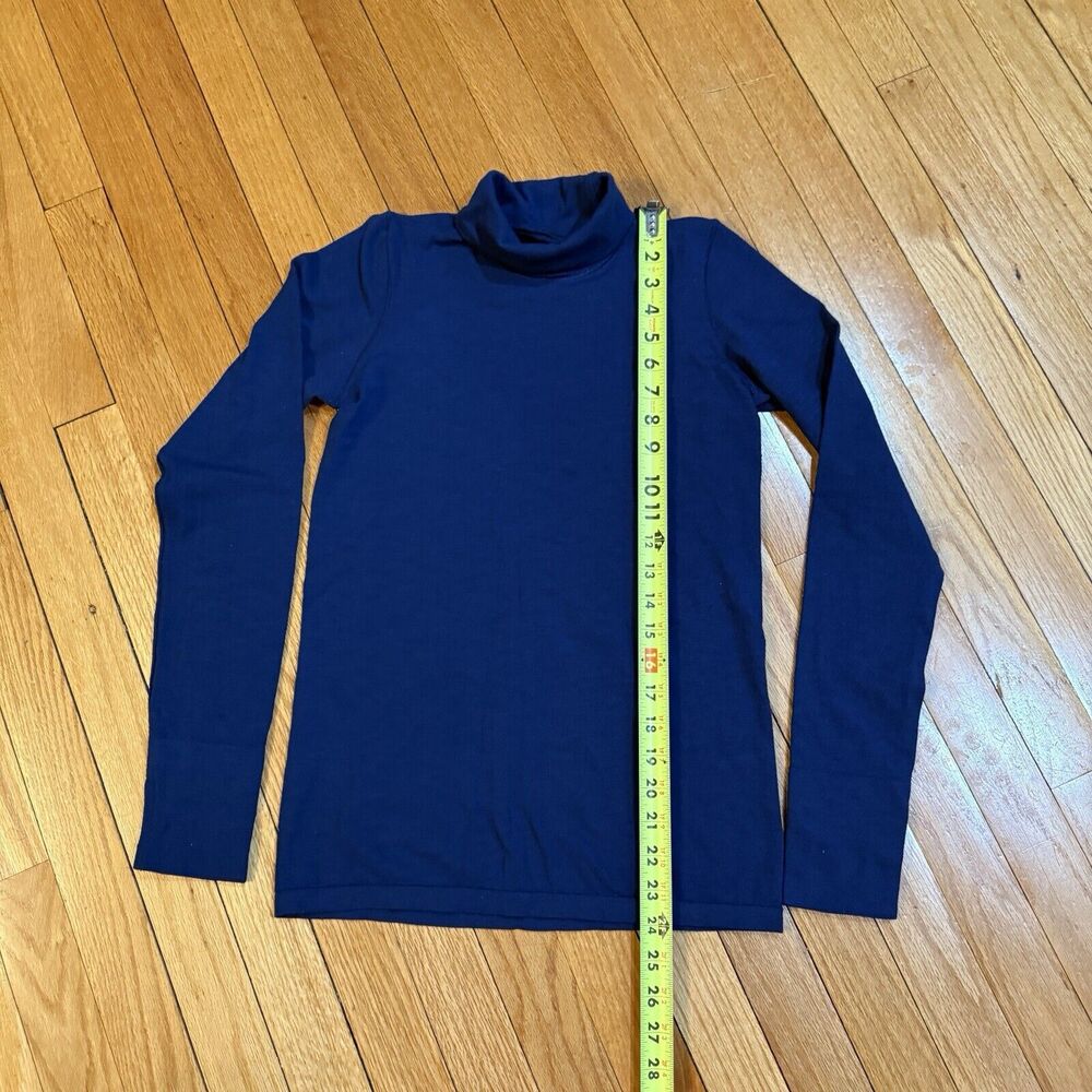Athleta Foresthill Ascent Wool Blend Turtleneck Top Womens XS Blue Capsule EUC - Picture 7 of 10